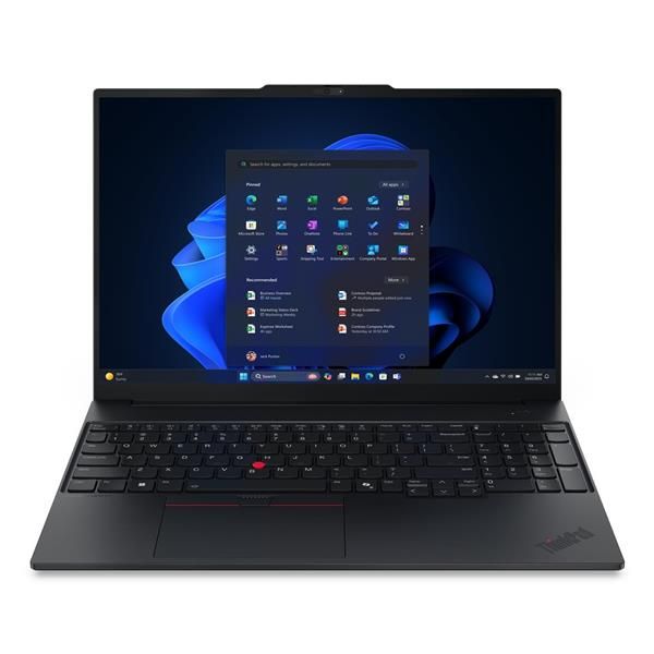 Lenovo ThinkPad E16 Gen 3 [Intel] Intel Core Ultra 7 255H Computer portatile 40,6 cm [16] WUXGA 16 GB DDR5-SDRAM 512 GB SSD Wi-Fi 6E [802.11ax] Windows 11 Pro Italiano Nero (Lenovo ThinkPad E16 Gen 3 21SR - Design della cerniera a 180 gradi - Intel C...