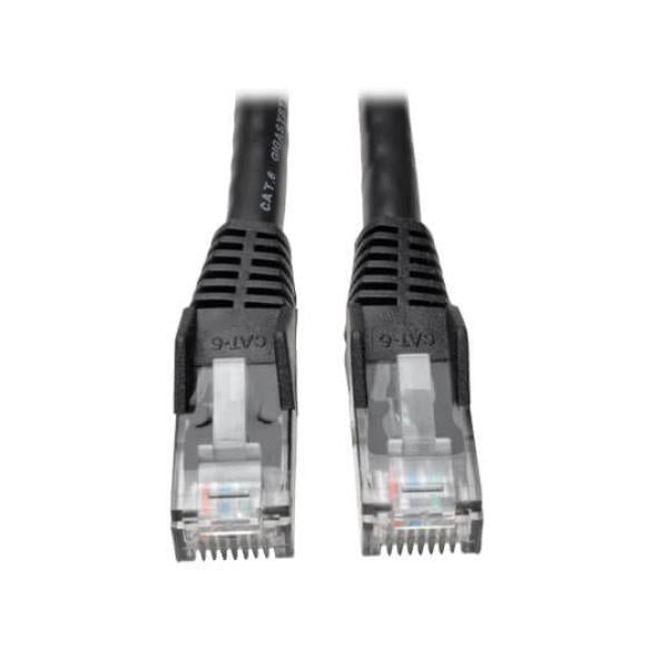 Tripp Lite N201-015-BK cavo di rete Nero 4,57 m Cat6 U/UTP [UTP] (CAT6 GIGABIT SNAGLESS MOLDED - 15 FT [5M] BLACK CABLE)EatonN201-015-BK