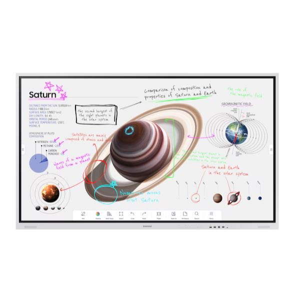Samsung WM75FX lavagna interattiva 190,5 cm [75] 3840 x 2160 Pixel Touch screen Grigio, Bianco HDMI (Samsung Flip Pro 75 UHD WM75F-X)SamsungLH75WMFWLGCXEN