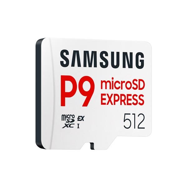 Samsung P9 Express microSD Memory Card 512 GB (Samsung P9 Express MB-MK512T - Flash memory card - 512 GB - A1 / Video Class V30 / UHS-I U3 - microSDXC Express)SamsungMB-MK512T/WW
