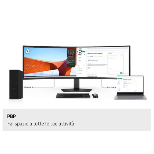 Samsung S95UC Monitor PC 124,5 cm [49] 5120 x 1440 Pixel Dual QHD LCD Nero (S95Uc Computer Monitor 124.5 - Cm [49] 5120 X 1440 Pixels - Dual Qhd Lcd Black - Warranty: 12M)SamsungLS49F950UAUXEN