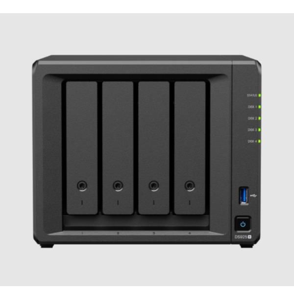 Synology DiskStation DS925+ server NAS e di archiviazione Ryzen Embedded V1500B 4 GB DDR4 0 TB Nero (Synology DiskStation DS925+ - NAS-Server)SynologyDS925+