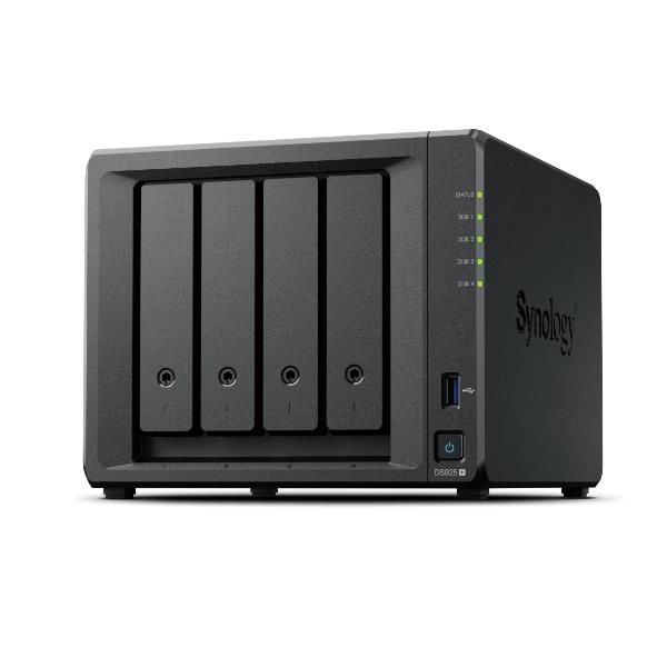 Synology DiskStation DS925+ server NAS e di archiviazione Ryzen Embedded V1500B 4 GB DDR4 0 TB Nero (Synology DiskStation DS925+ - NAS-Server)SynologyDS925+