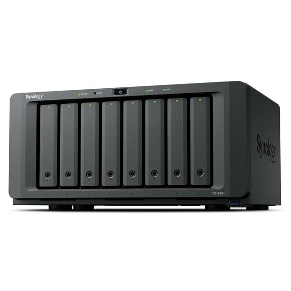 Synology DiskStation DS1825+ server NAS e di archiviazione Ryzen Embedded V1500B 8 GB DDR4 0 TB Nero (Synology DS1825+ 8 Bay Desktop Enclosure)SynologyDS1825+