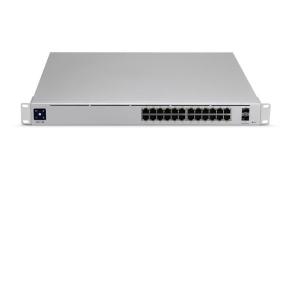Ubiquiti UniFi Pro 24-Port PoE Gestito L2/L3 Gigabit Ethernet [10/100/1000] Supporto Power over Ethernet [PoE] 1U Acciaio inox (Ubiquiti UniFi Switch USW-Pro-24-POE - Switch - L3 - gestito - 24 x 10/100/1000 [16 PoE+, 8 PoE++] + 2 x 10 Gigabit SFP+ [...