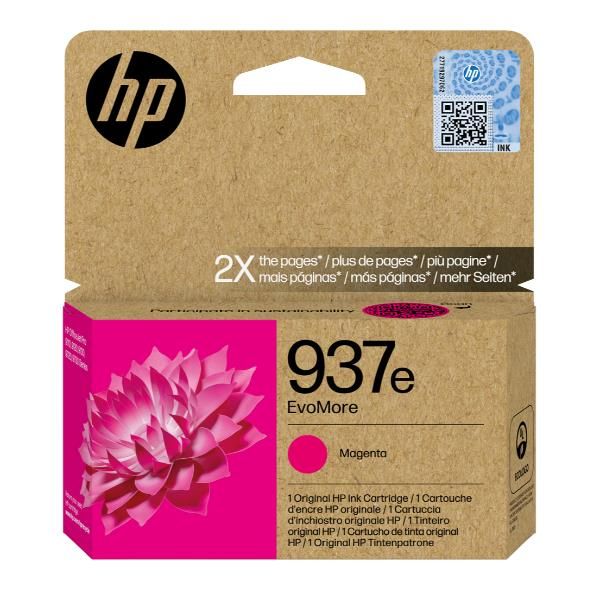 HP Cartuccia di inchiostro magenta originale 937e EvoMore (HP 937E EVOMORE MAGENTA - ORIGINAL INK CARTRIDGE)Hp4S6W7NE#LS1