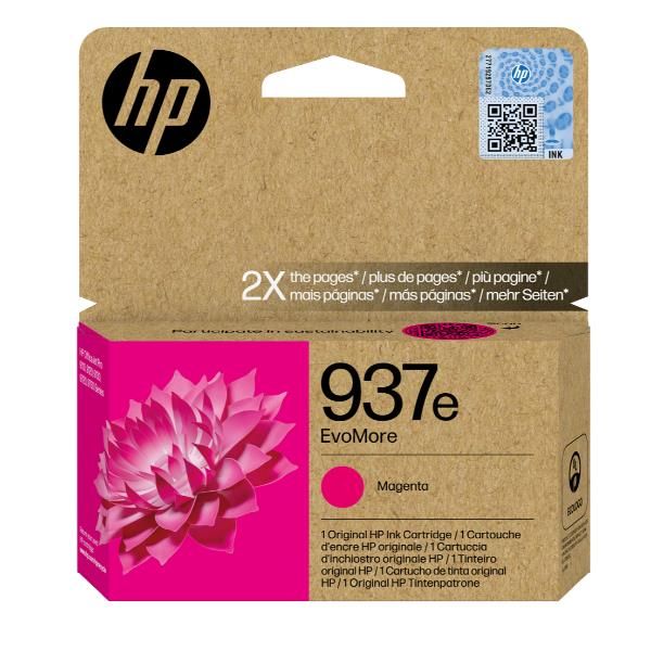 HP Cartuccia di inchiostro magenta originale 937e EvoMore (HP 937e EvoMore - 20 ml - magenta - originale - Officejet - cartuccia d'inchiostro - per Officejet Pro 9110b, 9120, 9120b, 9120e, 9130b, 9130e, 9720, 9720E, 9730, 9730e)Hp4S6W7NE#LS1