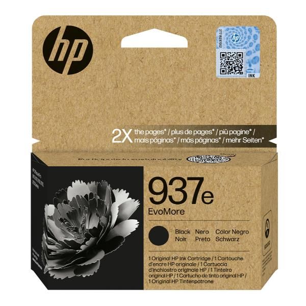 HP Cartuccia di inchiostro nero originale 937e EvoMore (HP 937e EvoMore - Black - original - ink cartridge - for Officejet Pro 9110b)Hp4S6W9NE#SE1
