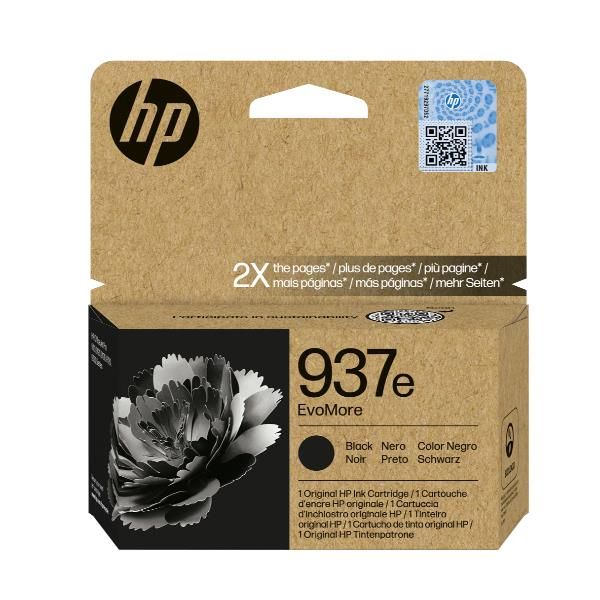 HP Cartuccia di inchiostro nero originale 937e EvoMore (HP 937e EvoMore - Black - original - ink cartridge - for Officejet Pro 9110b)Hp4S6W9NE#SE1
