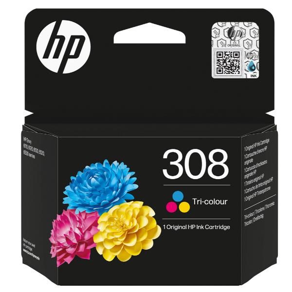 HP Cartuccia di inchiostro in tricromia originale 308 (HP/Ink 308 Tri-color Original Ink Cart)Hp7FP20UE#301