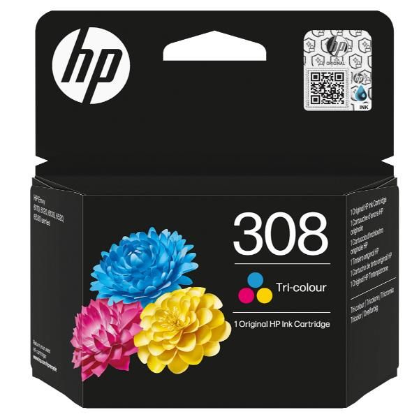 HP Cartuccia di inchiostro in tricromia originale 308 (HP/Ink 308 Tri-color Original Ink Cart)Hp7FP20UE#301