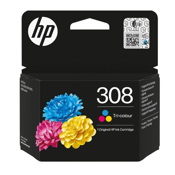 HP Cartuccia di inchiostro in tricromia originale 308 (HP 308 TRI-COLOR ORIGINAL INK - CARTRIDGE)Hp7FP20UE#LS1