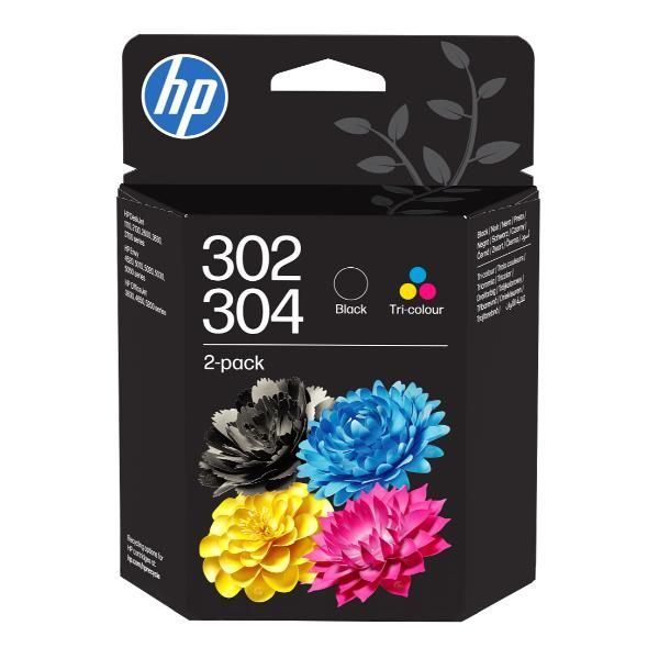 HP Confezione da 2 cartucce di inchiostro tricromia/nero 302/304 (HP 302/304 TRI-COLOR/BLACK INK - CRTG 2-PK)HpB82L1AE#LS1