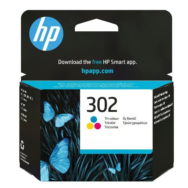HP Cartuccia originale inchiostro tricromia 302 (HP 302 - farve [cyan, magenta, gul] -)HpF6U65AE#301