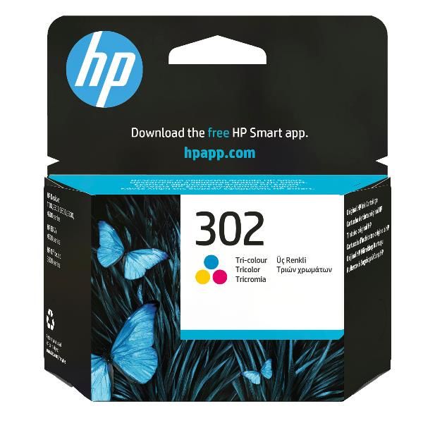 HP Cartuccia originale inchiostro tricromia 302 (HP 302 - farve [cyan, magenta, gul] -)HpF6U65AE#301