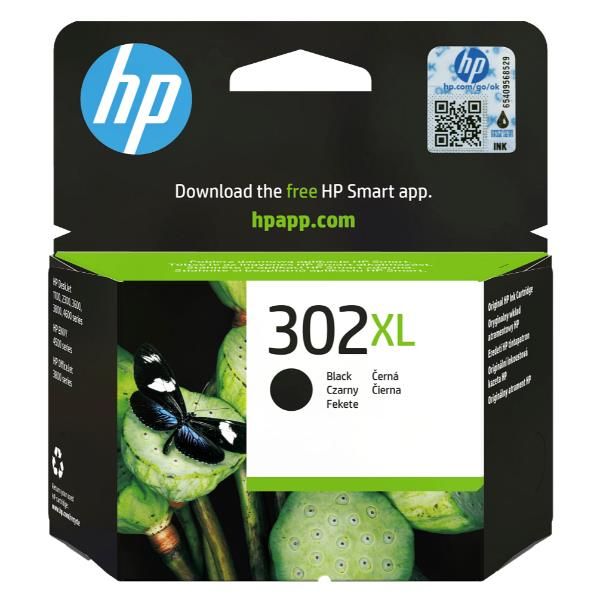 HP Cartuccia originale inchiostro nero ad alta capacità 302XL (HP 302XL - 8.5 ml - Alta resa - nero - originale - cartuccia d'inchiostro - per Deskjet 1110, 21XX, 36XX, ENVY 45XX, Officejet 38XX, 46XX, 52XX)HpF6U68AE#ABE