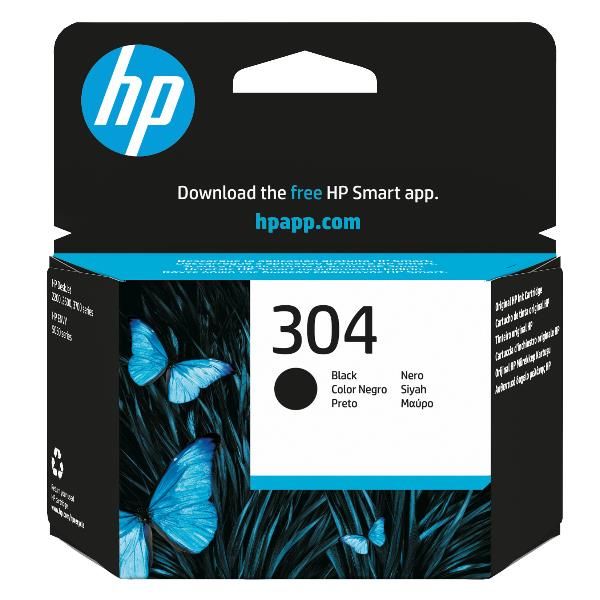 HP Cartuccia inchiostro originale nero 304 (HP 304 - Nero - originale - cartuccia d'inchiostro - per AMP 130, Deskjet 26XX, 37XX, ENVY 50XX)HpN9K06AE#ABE