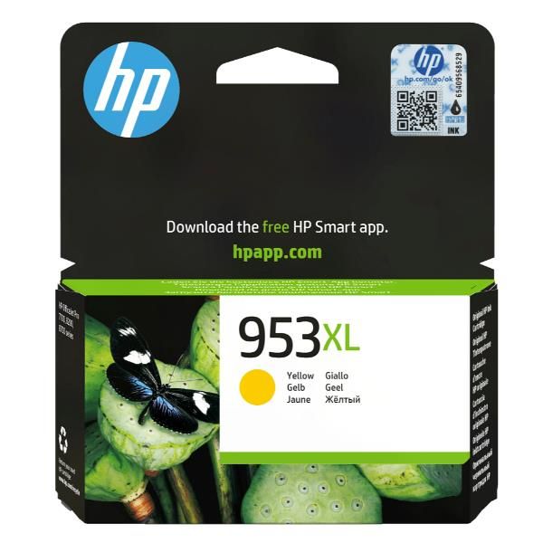 HP Cartuccia inchiostro giallo originale ad alta capacità 953XL (HP 953XL HIGH YIELD YELLOW - ORIGINAL INK CARTRIDGE)HpF6U18AE#LS1