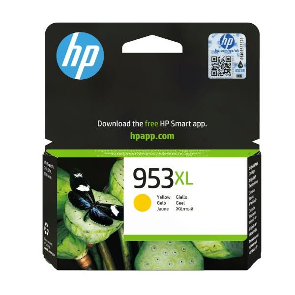 HP Cartuccia inchiostro giallo originale ad alta capacità 953XL (HP 953XL HIGH YIELD YELLOW - ORIGINAL INK CARTRIDGE)HpF6U18AE#LS1