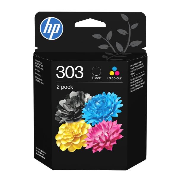 HP Confezione da 2 cartucce di inchiostro nero/in tricromia originali 303 (HP 303 2-PACK BLACK/TRI-COLOR - ORIGINAL INK CARTRIDGES)Hp3YM92AE#LS1