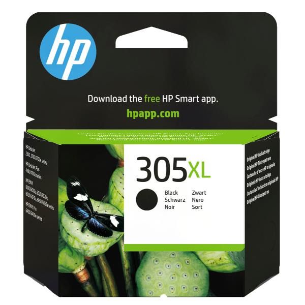 HP Cartuccia di inchiostro nero originale ad alta capacità 305XL (HP 305XL - 4 ml - Alta resa - pigmento nero - originale - cartuccia d'inchiostro - per Deskjet 23XX, 27XX, 28XX, 41XX, 42XX, DeskJet Plus 41XX, ENVY 60XX, 64XX, ENVY Pro 64XX)Hp3YM62AE#301