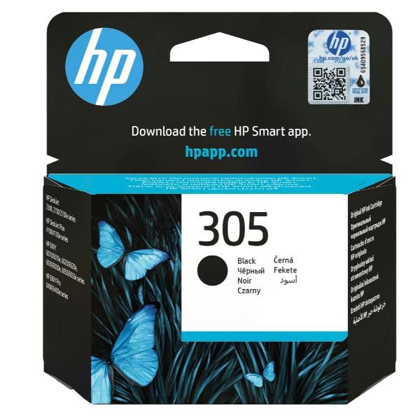 HP Cartuccia di inchiostro nero originale 305 (HP 305 - 2 ml - nero - originale - cartuccia d'inchiostro - per Deskjet 23XX, 27XX, 28XX, 41XX, 42XX, DeskJet Plus 41XX, ENVY 60XX, 64XX, ENVY Pro 64XX)Hp3YM61AE#ABE