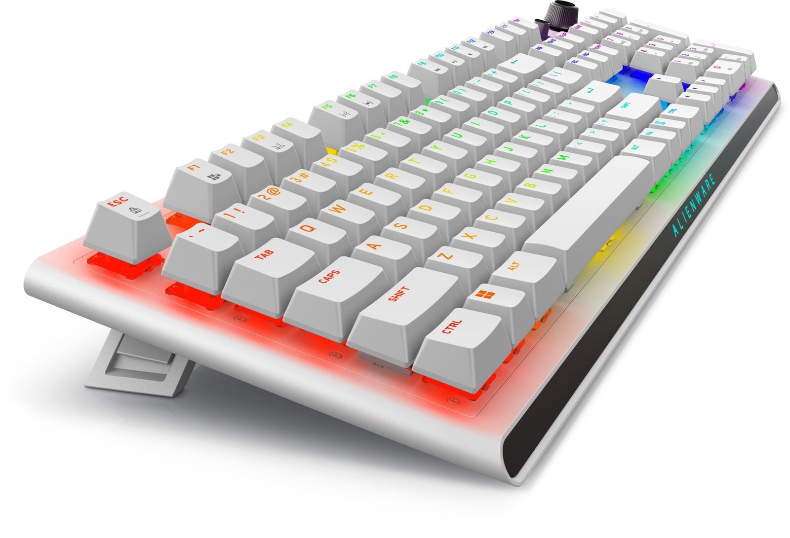 Alienware Tri-Mode AW920K tastiera Gaming USB + RF Wireless + Bluetooth Bianco (Alienware Tri-Mode AW920K - Keyboard - AlienFX per-key RGB / 16.8 million colours - wireless - 2.4 GHz, Bluetooth 5.1, USB - QWERTY - US English - key switch: CHERRY MX R...