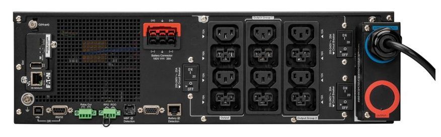 Eaton 9PX6KIRTNG2 gruppo di continuità [UPS] Doppia conversione [online] 6 kVA 6000 W (Eaton 9PX G2 9PX6KIRTNG2 - UPS [installabile in rack / esterno] - 200/208/220/230/240 V c.a. V - 6000 Watt - 6000 VA - 1 fase - 5 Ah - Ethernet 10/100/1000, RS-232...