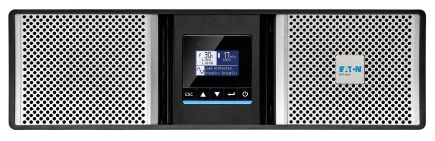 Eaton 9PX6KIRTNG2 gruppo di continuità [UPS] Doppia conversione [online] 6 kVA 6000 W (Eaton 9PX G2 9PX6KIRTNG2 - UPS [installabile in rack / esterno] - 200/208/220/230/240 V c.a. V - 6000 Watt - 6000 VA - 1 fase - 5 Ah - Ethernet 10/100/1000, RS-232...