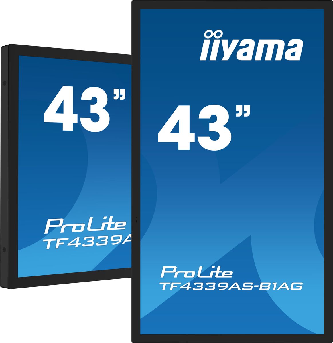 Iiyama TF4339AS-B1AG visualizzatore di messaggi Pannello piatto per segnaletica digitale 108 cm [42.5] LED 500 cd/m 2.4K Ultra HD Nero Touch screen Processore integrato Android 24/7 (iiyama ProLite TF4339AS-B1AG 43' Open Frame All-in-One PCAP Interac...