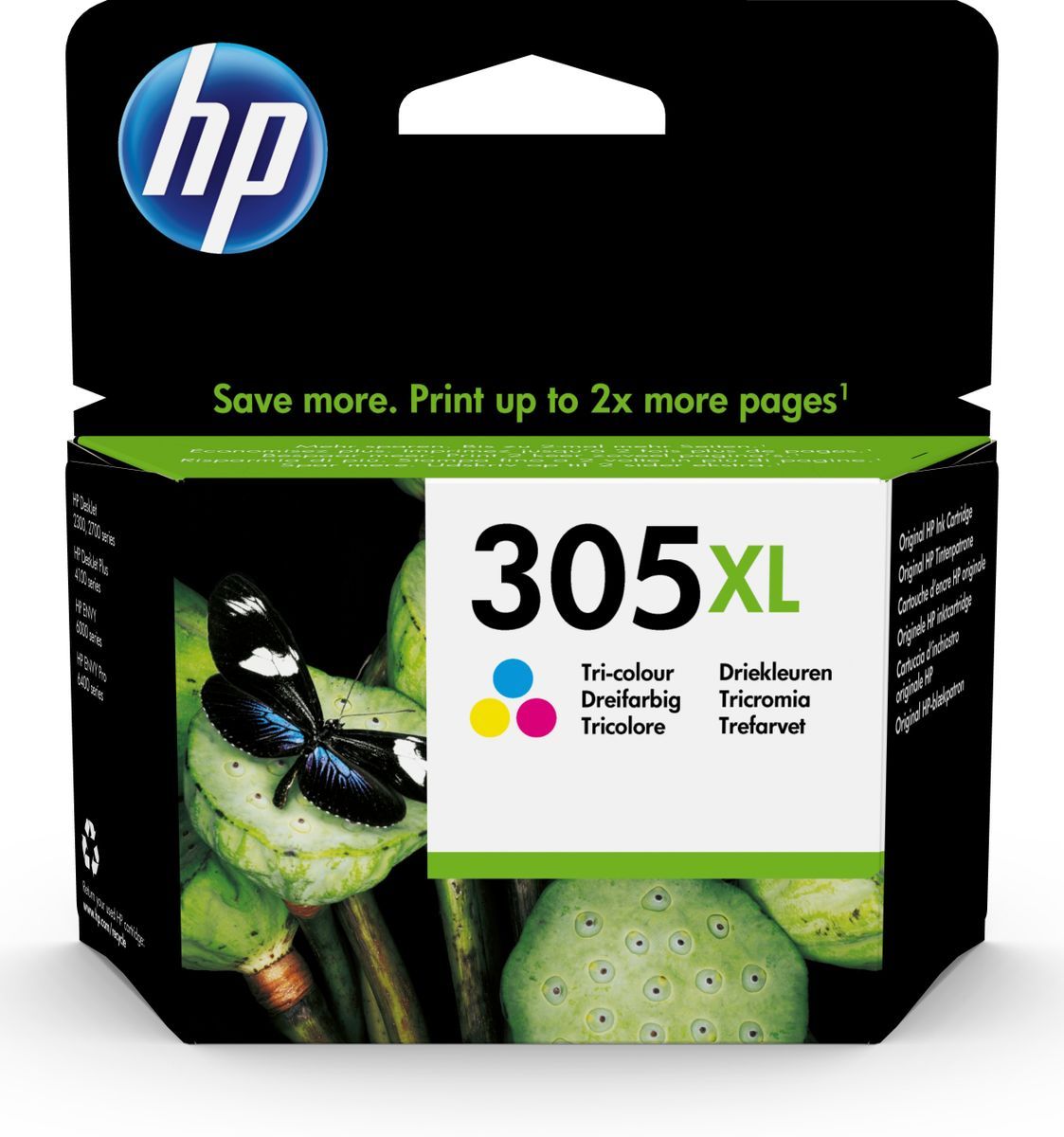 HP Cartuccia di inchiostro tricromia originale ad alta capacità 305XL (305XL High Yield Tri-color - Original - Warranty: 12M)Hp3YM63AE#ABE