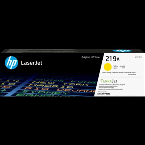 HP Cartuccia toner originale LaserJet 219A giallo (HP 219A YELLOW ORIGINAL - LASERJET TONER CARTRIDGE)HpW2192A