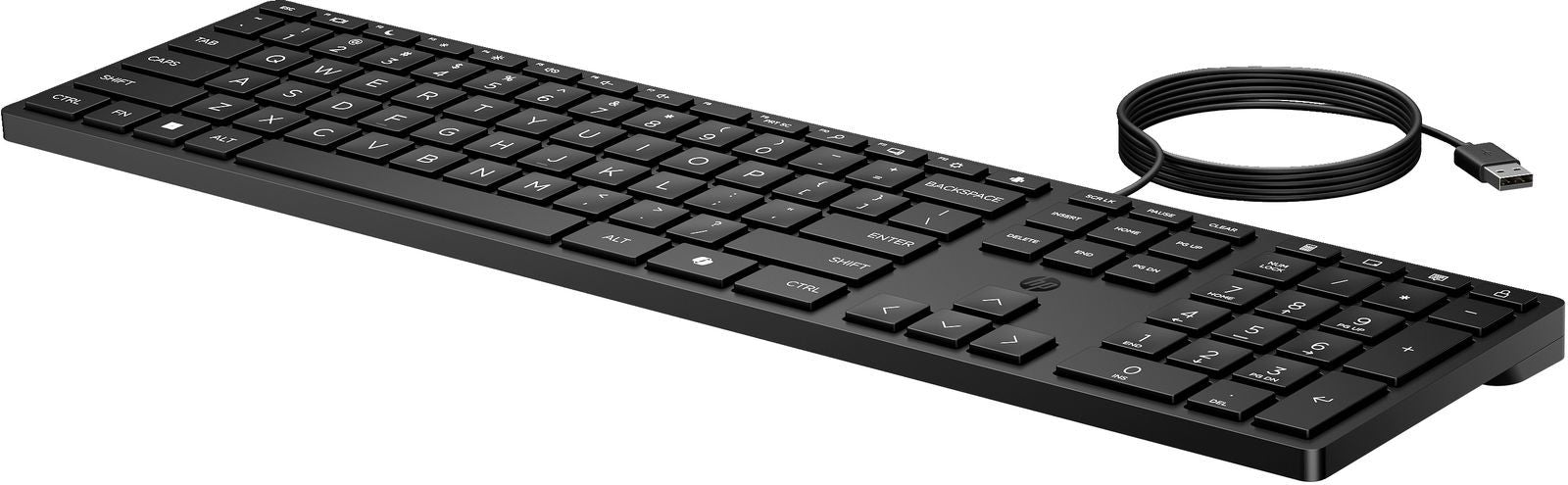 HP Tastiera Wired Desktop 320K (HP Desktop 320K - Tastiera - layout a 3 zone, corsa dei tasti a profilo ridotto - full size - USB - italiana - nero - Smart Buy)Hp9SR37UT#ABZ