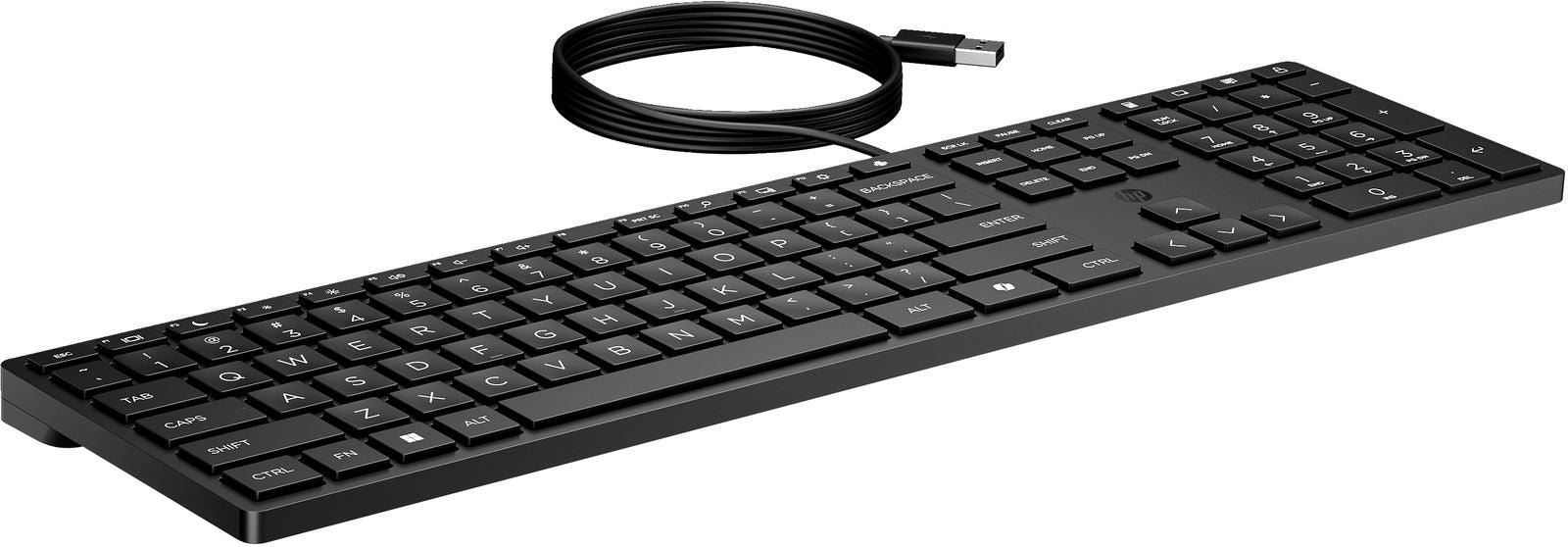 HP Tastiera Wired Desktop 320K (HP Desktop 320K - Tastiera - layout a 3 zone, corsa dei tasti a profilo ridotto - full size - USB - italiana - nero - Smart Buy)Hp9SR37UT#ABZ