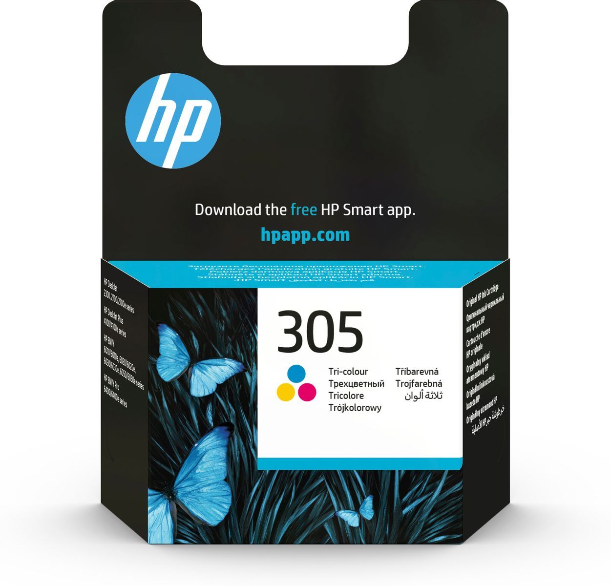 HP Cartuccia di inchiostro tricromia originale 305 (HP 305 - 2 ml - colore [ciano, magenta, giallo] - originale - cartuccia d'inchiostro - per Deskjet 23XX, 27XX, 28XX, 41XX, 42XX, DeskJet Plus 41XX, ENVY 60XX, 64XX, ENVY Pro 64XX)Hp3YM60AE#ABE