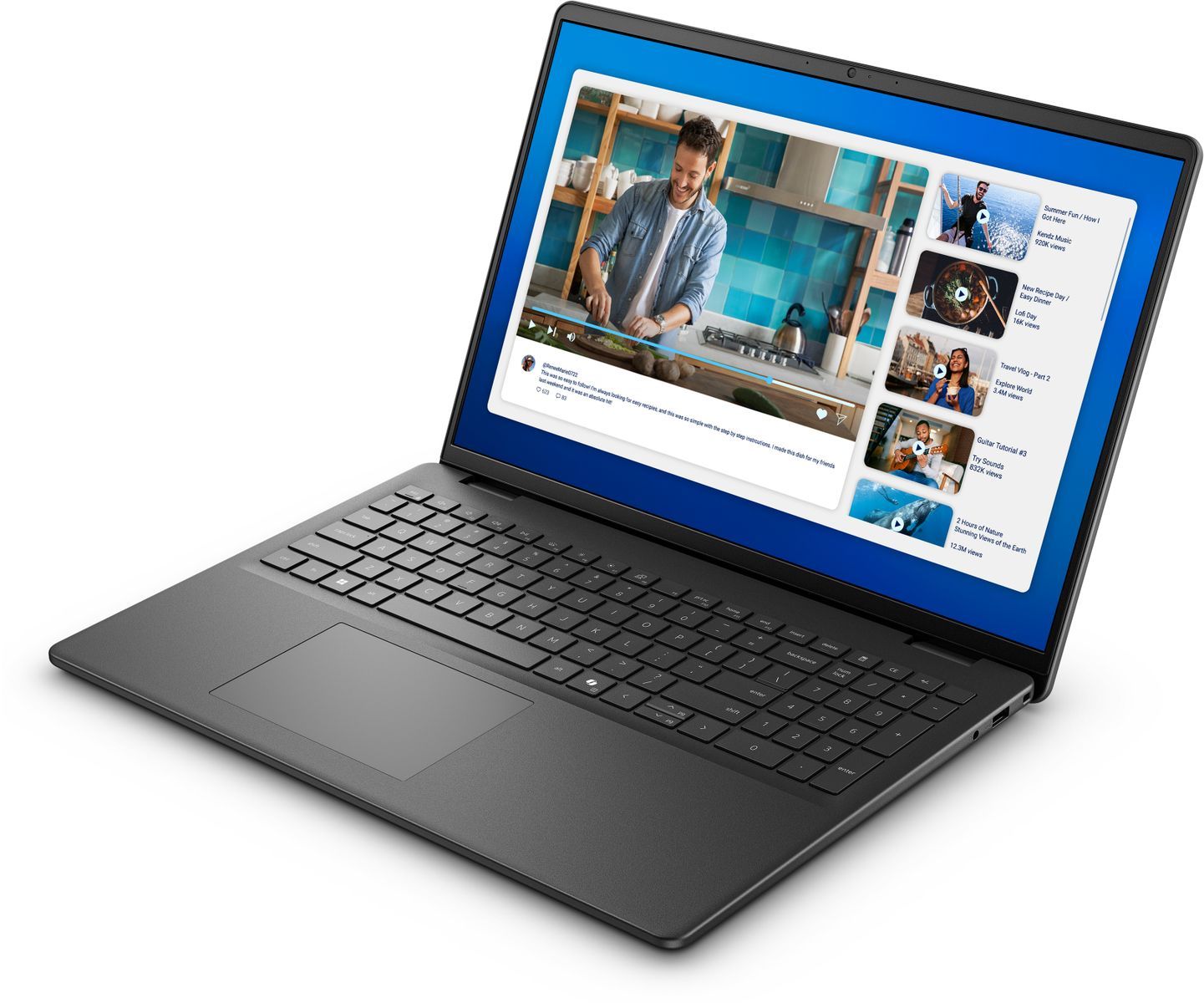 DELL DC16250 Intel Core 7 150U Computer portatile 40,6 cm [16] Full HD+ 16 GB DDR5-SDRAM 512 GB SSD Wi-Fi 6 [802.11ax] Windows 11 Pro Italiano Nero (Dell 16 DC16250 - Intel Core 7 - 150U / fino a 5.4 GHz - Win 11 Pro - Intel Graphics - 16 GB RAM - 51...