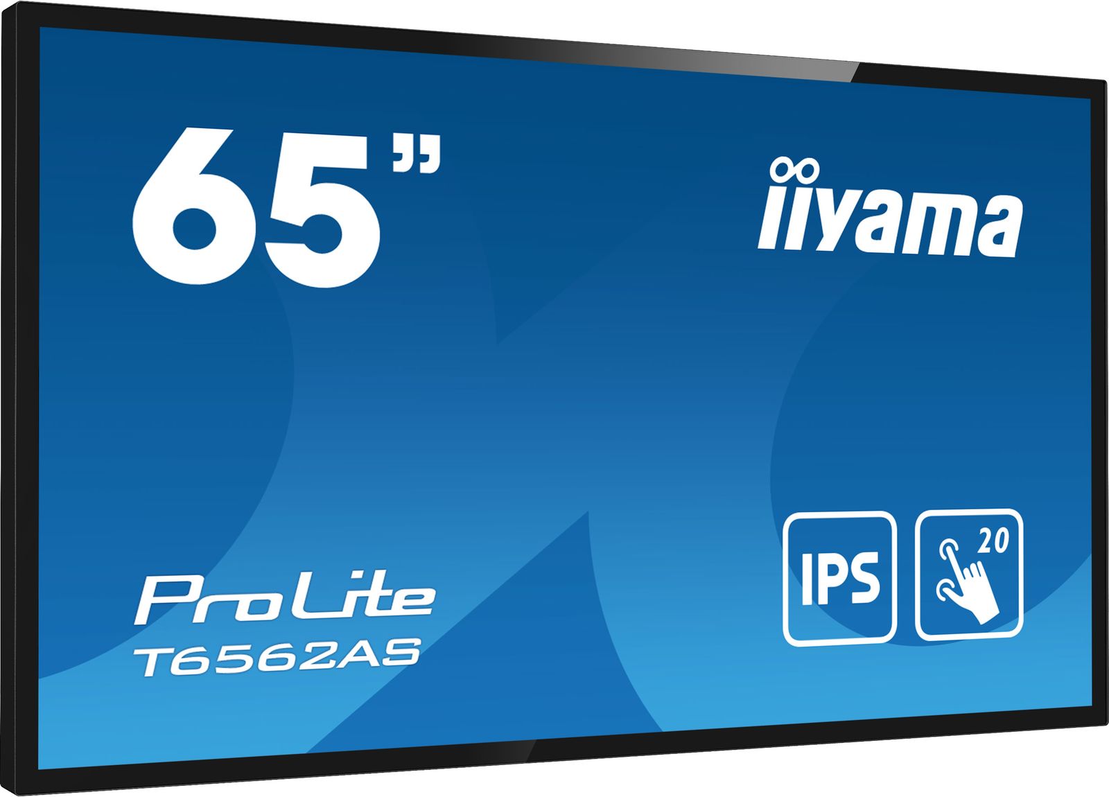 Iiyama T6562AS-B1 visualizzatore di messaggi Pannello piatto interattivo 163,8 cm [64.5] IPS 500 cd/m 4K Ultra HD Nero Touch screen Processore integrato Android 8.0 24/7 (iiyama ProLite T6562AS-B1 65' VA 4K UHD Projective Capacitive 20pt Touchscreen ...