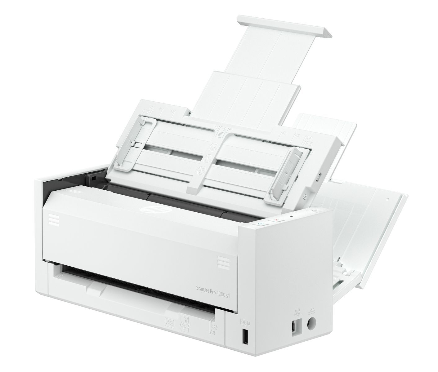 HP ScanJet Pro 4200 s1 Scanner ADF 600 x 600 DPI A4 Blu, Bianco (HP Scanjet Pro 4200 s1 - Document scanner - Duplex - 216 x 5842 mm - 1200 dpi x 1200 dpi - up to 40 ppm [mono] / up to 40 ppm [colour] - ADF [50 sheets] - up to 4500 scans per day - USB...