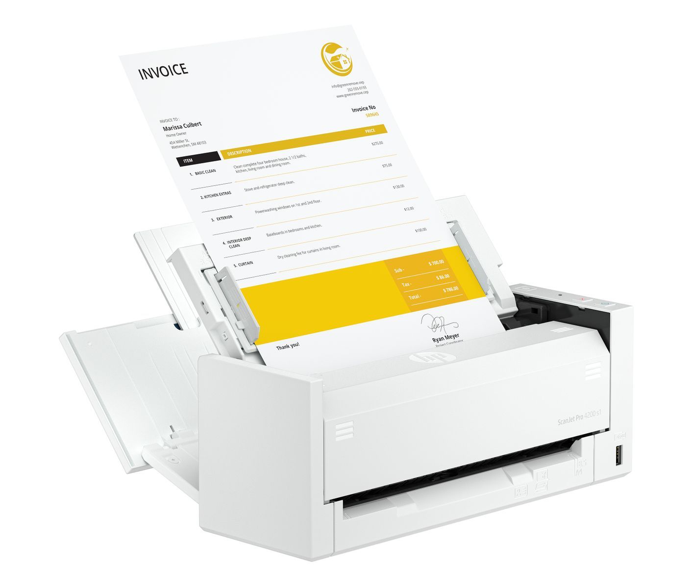 HP ScanJet Pro 4200 s1 Scanner ADF 600 x 600 DPI A4 Blu, Bianco (HP Scanjet Pro 4200 s1 - Document scanner - Duplex - 216 x 5842 mm - 1200 dpi x 1200 dpi - up to 40 ppm [mono] / up to 40 ppm [colour] - ADF [50 sheets] - up to 4500 scans per day - USB...