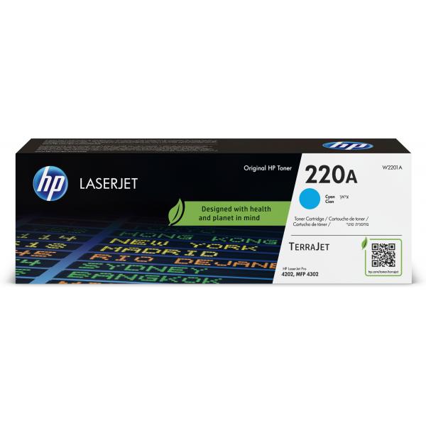 HP Cartuccia toner originale ciano LaserJet 220A (HP 220A - Ciano - originale - LaserJet - cartuccia toner [W2201A] - per Color LaserJet Pro MFP 4301, MFP 4303)hp0193808760266W2201A