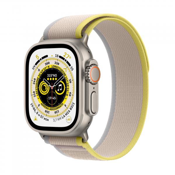 Apple Watch Ultra OLED 49 mm Digitale 410 x 502 Pixel Touch screen 4G Titanio Wi-Fi GPS [satellitare] (APPLE WATCH ULTRA GPS + CELL - 49MM TRAIL LOOP S S/M)