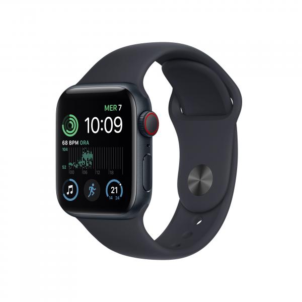 Apple Watch SE OLED 40 mm Digitale 324 x 394 Pixel Touch screen 4G Nero Wi-Fi GPS [satellitare] (^APPLE WATCH SE 40 MID AL MID SP CEL)