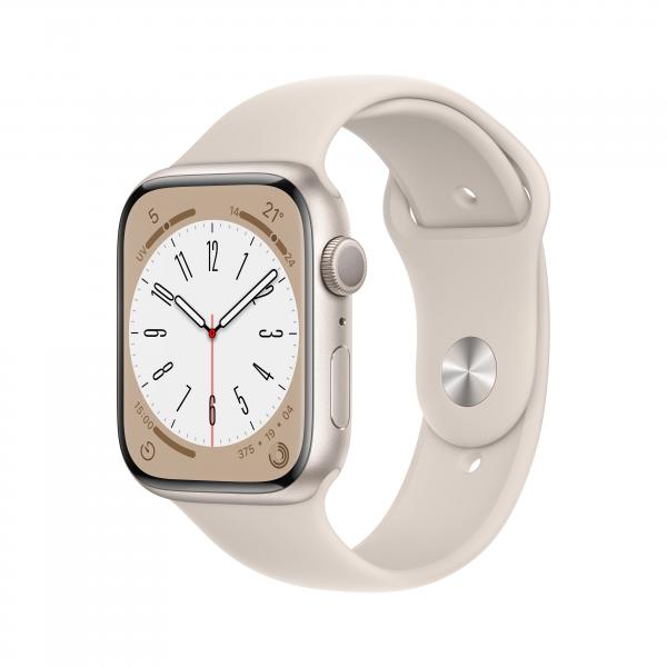 Apple Watch Series 8 OLED 41 mm Beige GPS [satellitare] (^APPLE WATCH S8 41 STAR AL ST SP GPS)