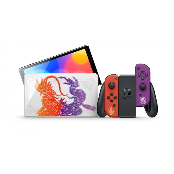 Nintendo Switch OLED Pokmon Scarlet & Violet Edition console da gioco portatile 17,8 cm [7] 64 GB Touch screen Wi-Fi Rosso, Viola (EOL - Nintendo Switch HW [OLED Model] Pokemon Scarlet and Violet Limited Edition Bundle)