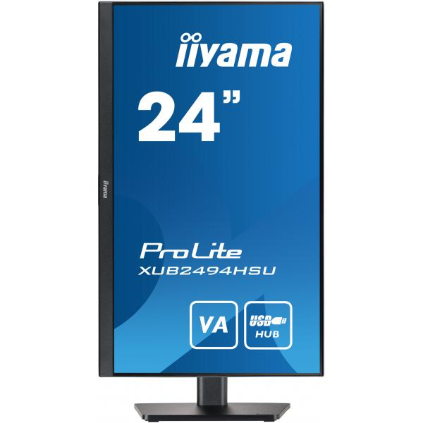 Iiyama ProLite XUB2494HSU-B2 Monitor PC 60,5 cm [23.8] 1920 x 1080 Pixel Full HD LED Nero (XUB2494HSU-B2 - 24&rdquo; ips height adjust monitor with VA Panel)Iiyama4948570120826XUB2494HSU-B2