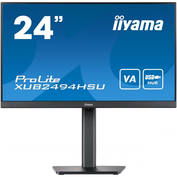 Iiyama ProLite XUB2494HSU-B2 Monitor PC 60,5 cm [23.8] 1920 x 1080 Pixel Full HD LED Nero (XUB2494HSU-B2 - 24&rdquo; ips height adjust monitor with VA Panel)Iiyama4948570120826XUB2494HSU-B2