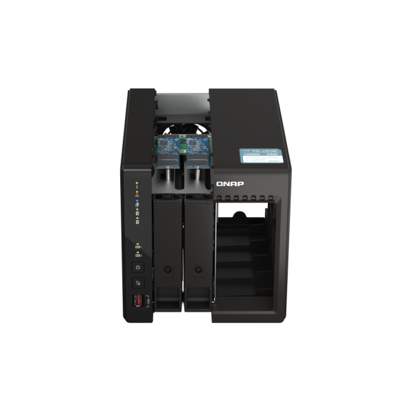 QNAP TS-253E NAS Tower Collegamento ethernet LAN Nero J6412 (QNAP TS-253E-8G 36TB [WD RED PRO] 2-bay desktop NAS; Intel Celeron J6412 4C 2.0GHz; burst 2.6GHz; onboard 8GB RAM; 2 x HDMI 1.4b; 2x M.2 2280 PCIe slots; 2x 2.5GbE; 2x USB 3.2 Gen2 Type A; ...