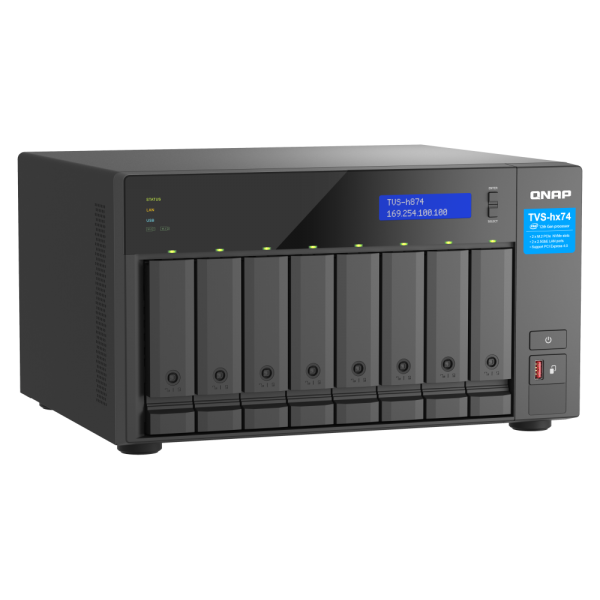 QNAP TVS-h874-i5-32G 16TB [Seagate Exos] 8-bay QuTS hero NAS; Intel [2Years warranty]