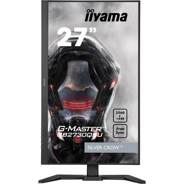 iiyama G-MASTER Monitor PC 68,6 cm [27] 2560 x 1440 Pixel Wide Quad HD LED Nero (iiyama G-MASTER Silver Crow GB2730QSU-B5 - Monitor a LED - 27 - 2560 x 1440 WQHD @ 75 Hz - TN - 350 cd/m - 1000:1 - 1 ms - HDMI, DVI-D, DisplayPort - altoparlanti - nero)