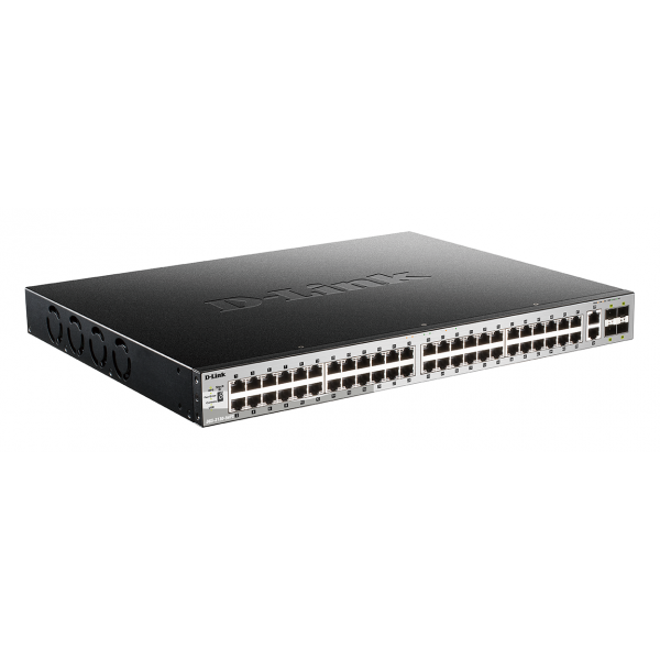 D-Link DGS-3130-54PS/E switch di rete Gestito L3 Gigabit Ethernet [10/100/1000] Supporto Power over Ethernet [PoE] Grigio (54-PORT POE STACKABLE SWITCH - 48X1G 2X10G CU 4XSFP+ LAYER 3)